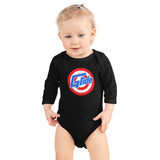 Load image into Gallery viewer, Glide Long sleeve onsie with a spin on the glide logo - Jamgoods .net